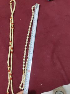 set of two Pearl Beaded Necklace