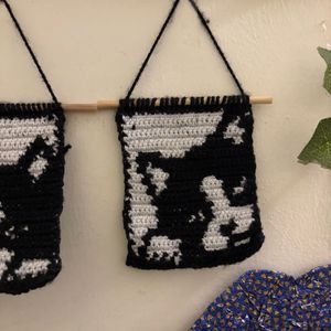 Crochet Cat Tapestry (Set of 3)