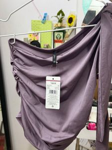 Chic Ruched One-Shoulder Top
