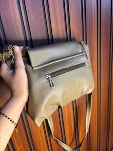Stylish Taupe Crossbody Bag