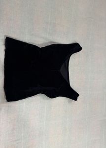 Black Velvet Blouse Top