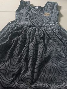 Grey Color Frock For Girls