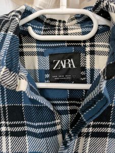 Zara Blue Flannel Shirt