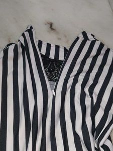 Stylish Striped Midi Dress (M)