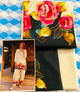 Elegant Floral Print farsi salwar suit nd cord set