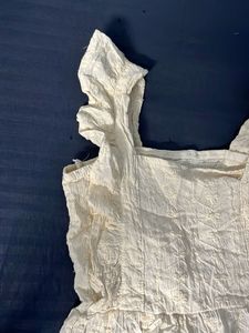 Cream Textured Ruffle Top