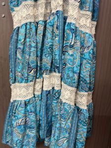 New  heavy full flare silk branded gown for M or L