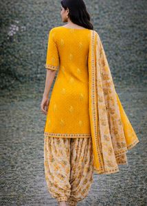 Beautiful Yellow Kurta Set with Dupatta