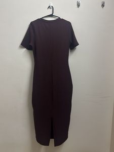 Ribbed Full-Length Bodycon Dress (L size)