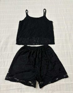 Black Lace Co-ord Set