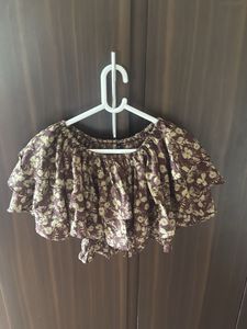Floral Ruffle Off-Shoulder Top