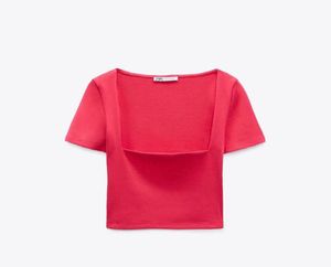 Vibrant Pink Square Neck Top