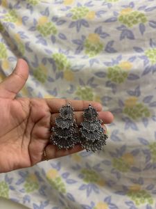 Silver Tone Drop Earrings