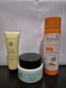 Curl cream & gel + spf body lotion + Deodorant