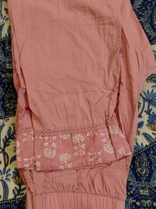 Pink Printed Kurta with Pant