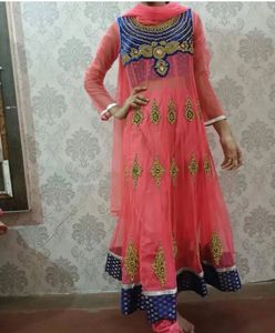 Embroidered Pink Kurta Set with Dupatta