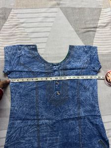 Blue Denim Look Kurti