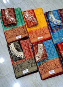 Elegant Yellow silk Saree