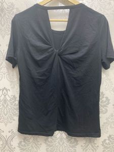 Black Back Cutout T-Shirt