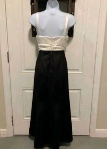 Elegant Black and White Gown