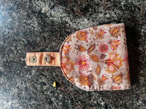Floral Print Pouch with Zipper