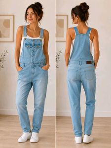 Light Wash Denim Overalls