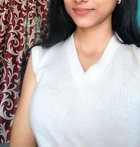 White Knit V-Neck Top