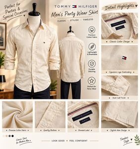 Tommy Hilfiger Premium Cotton Party Wear Shirt