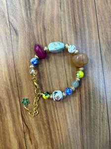 y2k Boho Beaded Charm Bracelet