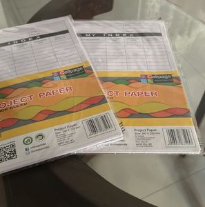 Combo 50 Sheet Project Paper+1 Folder+3 Highliter