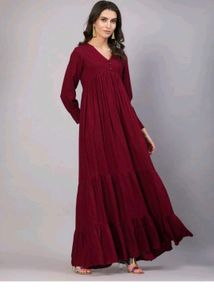 Aayu maroon Kurta embellished