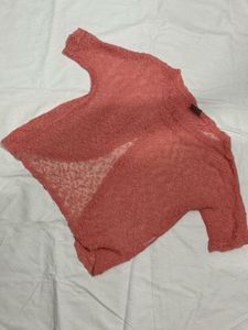 Lightweight Coral Knit Top