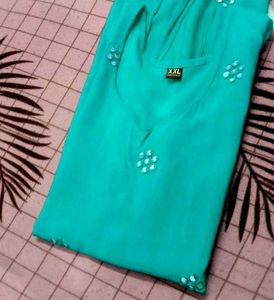 kurti Sea green colour