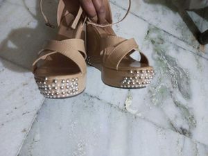 Tan Wedge Sandals