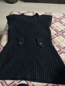 Black Knit Sweater Vest
