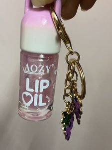 COMBOSALE Cute Scrunchie &amp; LIPGLOSSKeychain Set