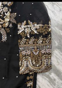 Stunning Black Embroidered Kurta