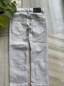 Light Grey Distressed Denim Jeans