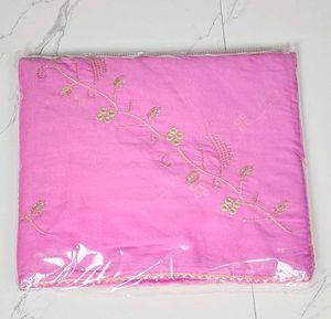 Beautiful Pink Embroidered saree
