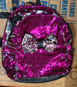 Sparkly Sequin Bow Backpack
