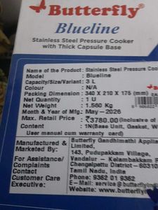 Butterfly Blueline Pressure Cooker