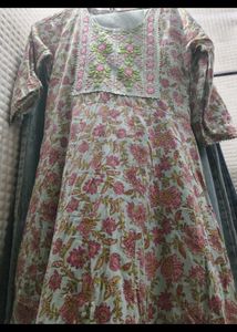 Floral anarkali kurta and  pant