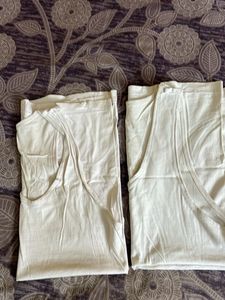 Pack of 2 White Vest men
