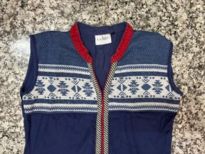 Blue Sleeveless Ethnic Kurta