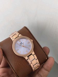 Emporio Armani Rose Gold Blue Dial Watch
