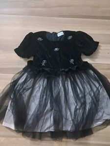 Black Velvet & Tulle Party Dress