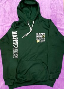 Green Graphic Print Hoodie