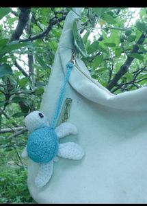 Handmade Crochet Turtle Keychain