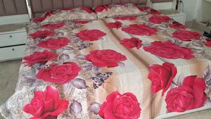Digital Print New Bedsheet King Size With Pillo