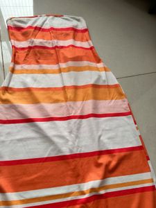 Strapless Striped bodycon dress